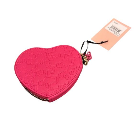 Juicy Couture Pink Heart Wristlet with Gold Accents - Picture 2 of 4